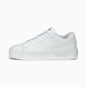 Puma Smash v3 Women's Platform Sneakers in White SoftFoam